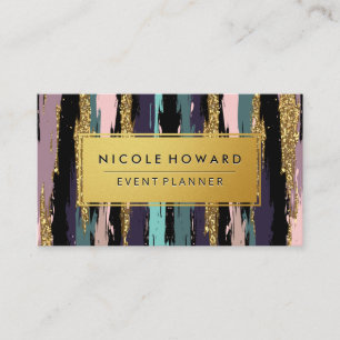 Gold Frame Artistic Pattern Business Card
