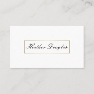 Gold Frame / Cursive Typography Business Card