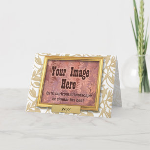 Gold Frame Custom Greeting Card