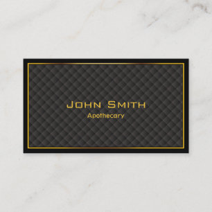 Gold Frame Diamond Grids Apothecary Business Card