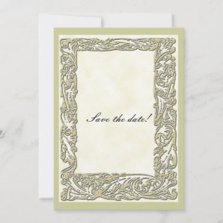 Gold Frame Elegant Bridal Shower Save The Date