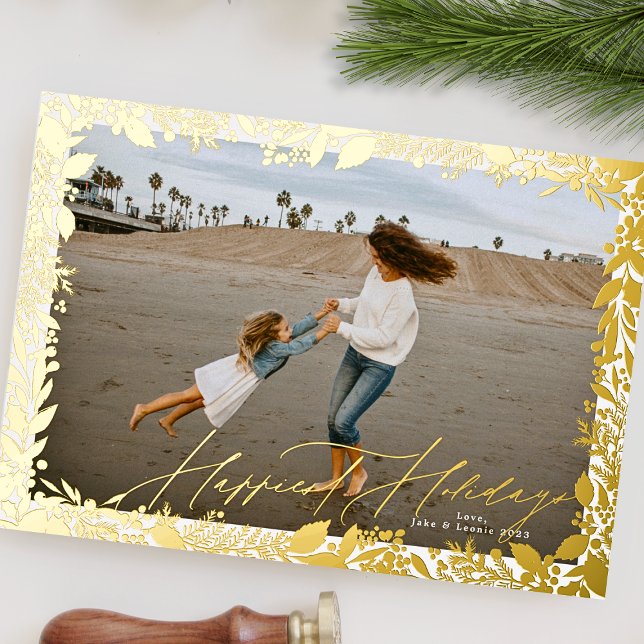 Gold Frame festive christmas traditional HAPPIEST (Creator Uploaded)