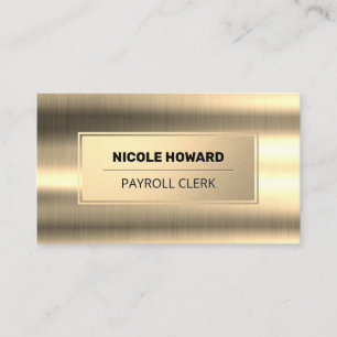 Gold Frame Gold Metallic Background Business Card