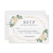 Gold Frame Green Ivory Floral Wedding Reply