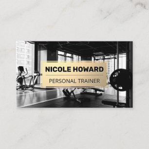 Gold Frame   Gym Background Business Card
