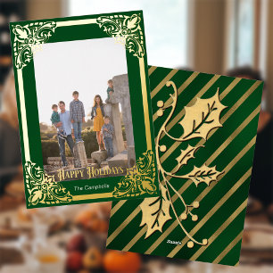 Gold Frame Happy Holidays Photo