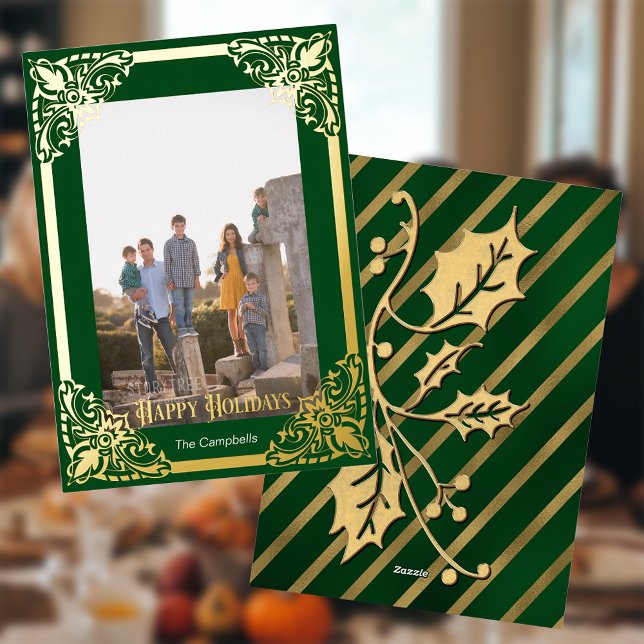 Gold Frame Happy Holidays Photo (Creator Uploaded)