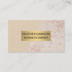 Gold Frame Leather Grungy Texture Business Card