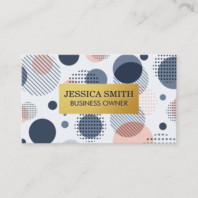Gold Frame | Modern Abstract Pattern Business Card (Front)