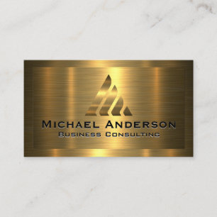 Gold Frame Modern Gold Metallic Business Card