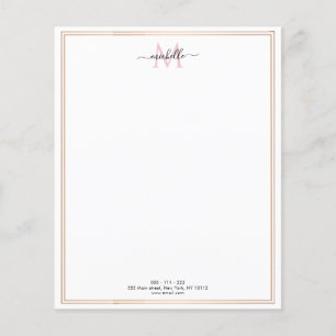 gold frame monogram letterhead