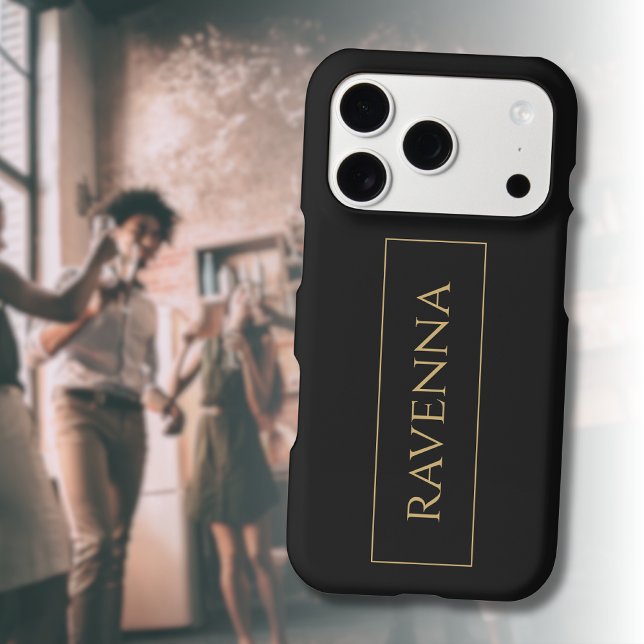 Gold Frame Personalised Name Deep Black Luxury (Creator Uploaded)