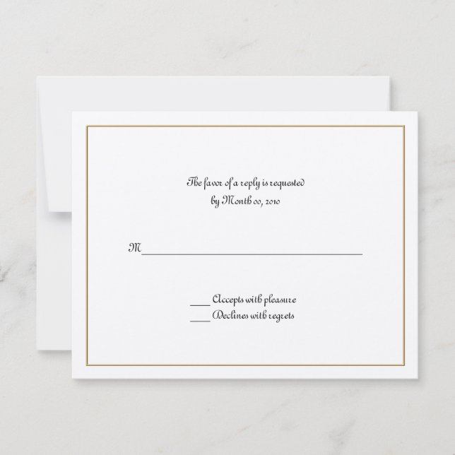 Gold Frame reply cards (Front)
