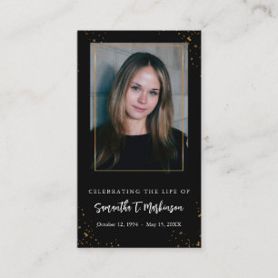 Gold Frame Simple Modern Speckled Prayer Card