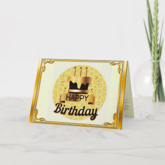 Gold Framed Birthday Invitation