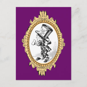Gold Framed Mad Hatter One Postcard
