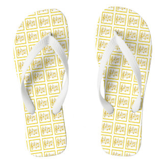 Gold Framed Musical Squares Jandals