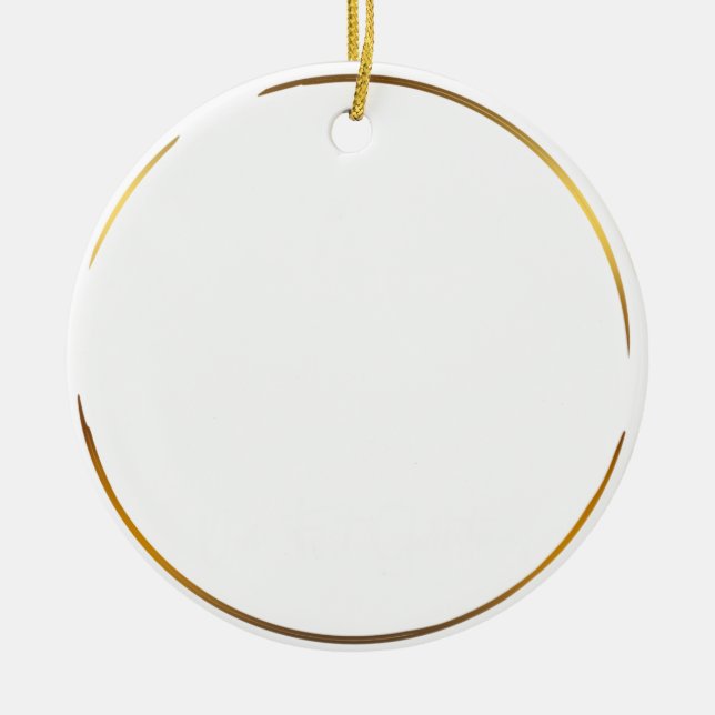 Gold Framed Our First Christmas Mr & Mrs Photo Ceramic Tree Decoration (Front)