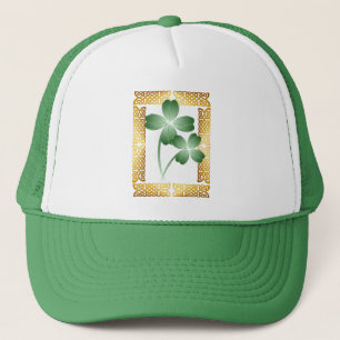 Gold Framed Shamrocks Hat