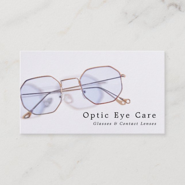 Gold Frames, Optician, Technical Practitioner Business Card (Front)