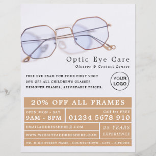Gold Frames, Optician, Technical Practitioner Flyer