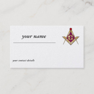 Gold Freemasons Business Card
