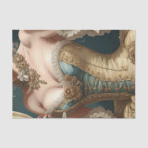 Gold French Parisian Rococo Corset Decoupage Paper