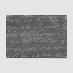 Gold French Script Chalkboard Vintage Tissue Paper