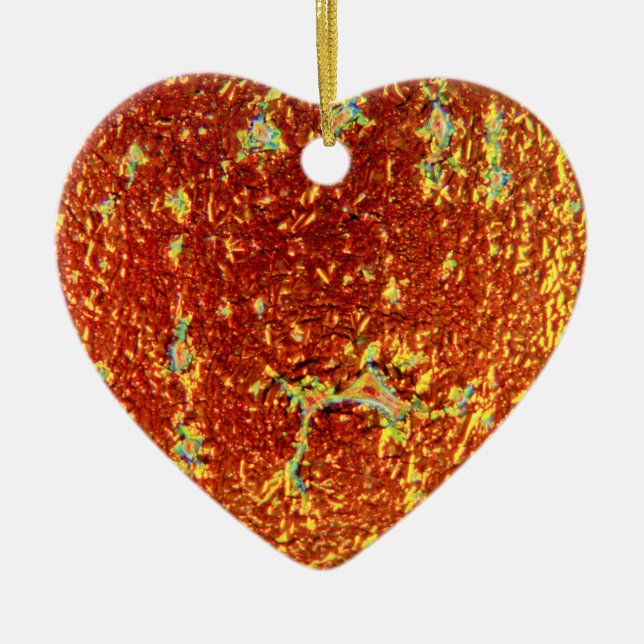 Gold fused glass poster ceramic tree decoration (Front)