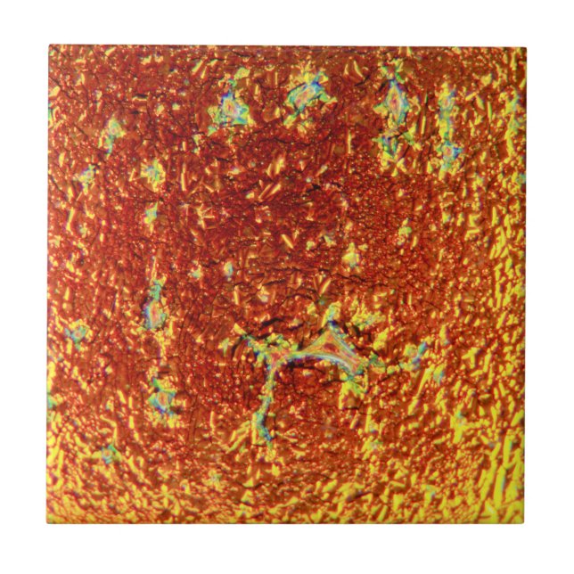 Gold fused glass poster tile (Front)