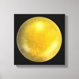 Gold Galaxy Orb – Amber and Yellow Canvas Print