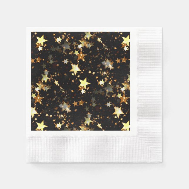 gold galaxy paper napkins (Front)