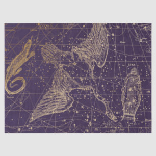 Gold Galaxy Star Map Series Design 12 Tissue Paper