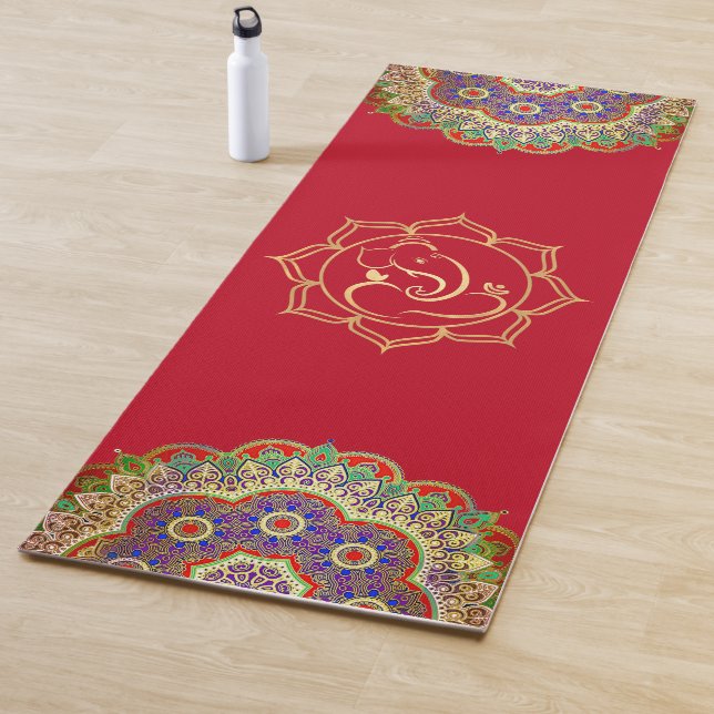 Gold Ganesha and Mandalas Yoga Mat (In Situ)