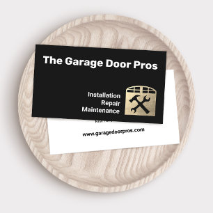 Gold Garage Door Installation and Repair Business Card