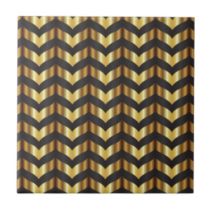 gold gatsby chevron tile
