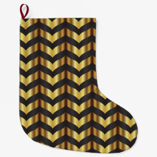 gold gatsby chevron xmas christmas stocking