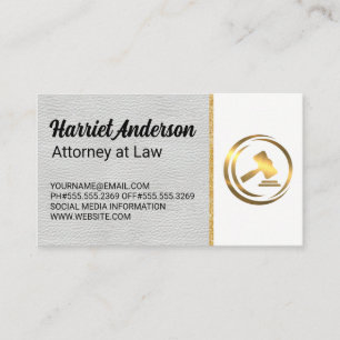 Gold Gavel Logo Law Appointment Card