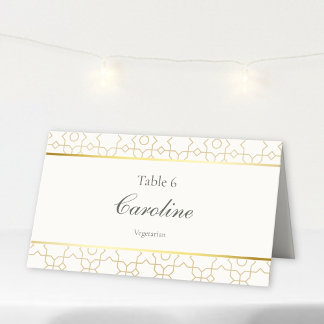 Gold Geometric Arch Art Deco Wedding Table Place Card