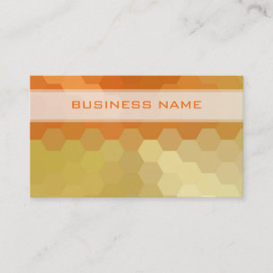 Gold Geometric Hexagon Pattern Business Card