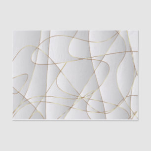 Gold Geometric Lines Tissue Paper
