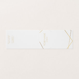 Gold geometric necklace folded display card