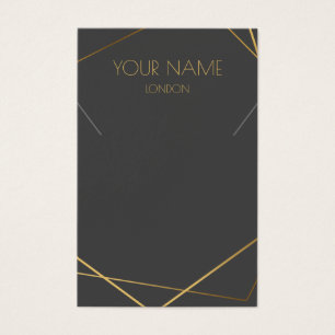 Gold geometric necklace or bracelet display card