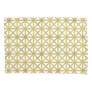 Gold Geometric Pattern Pillowcase