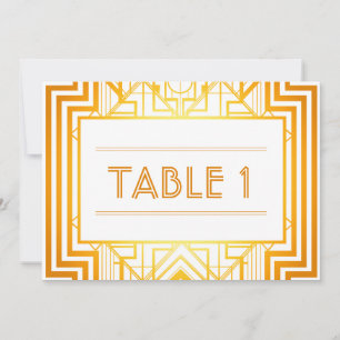 Gold Geometric Table Numbers