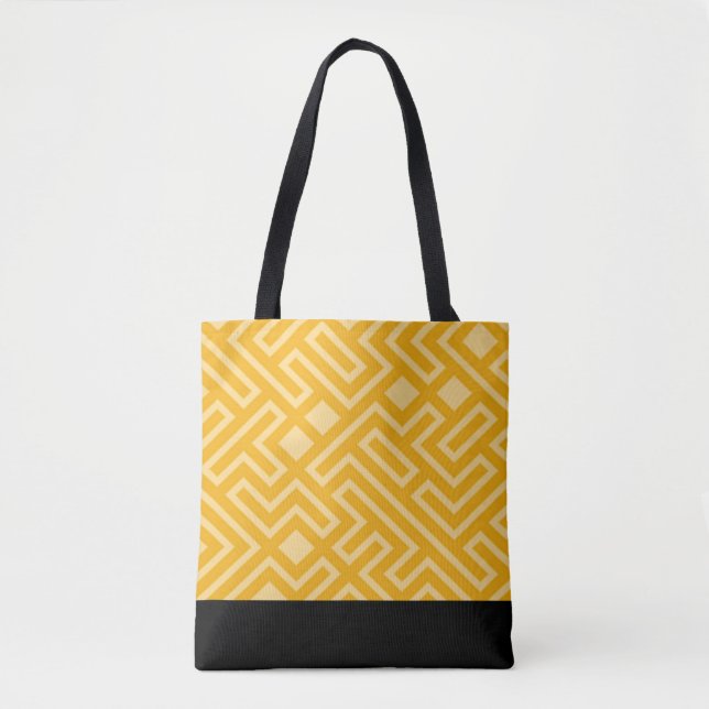 Gold Geometric  Tote Bag (Front)