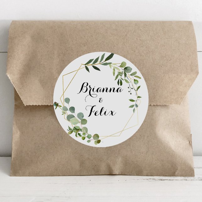 Gold Geometric Tropical Wedding Envelope Seals (Creator Uploaded)