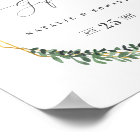 Gold Geometric watercolor greenery