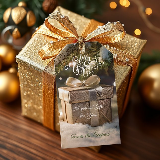 Gold gift personalised Christmas Gift Tags (Creator Uploaded)