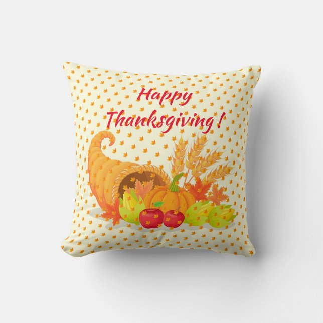 Gold Gift Thanksgiving Best Fall Time Cushion (Front)